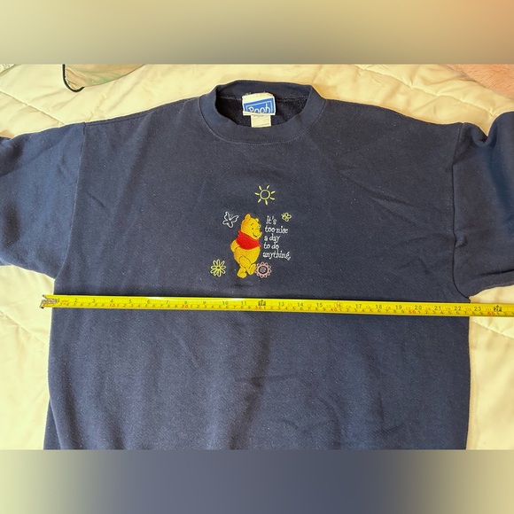 Vintage Disney Winnie the Pooh Blue Long Sleeve Sweatshirt - Picture 5 of 8